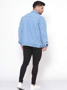 Jaqueta Homem Jeans Masculina - Lavagem clara - Visão 7