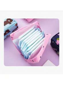 Bolsa De Almacenamiento De Toallas Sanitarias Estilo Dibujos - Blanco - Ver 4