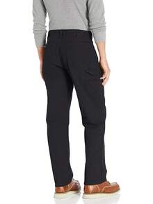 Mens Relaxed-Fit Carpenter Utility Pant With Pockets, Fashionable Workwear - Black - View 3