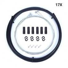 17PCS Bike Bicycle Front Rear Inner Outer Wire Brake Housing Kit - Black - View 6