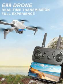 新款E99无人机配备高清双摄像头和定高功能,搭载3.7V 800mAh锂电池,支持一键降落和陀螺仪校准系统,操作简便。这款四轴飞行器无人机适合室内外娱乐,是生日、圣诞节、万圣节、感恩节和开学季的理想礼物。 - 淺灰色 - 查看 11