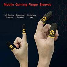 触屏游戏手套，高灵敏度防汗透气手指游戏手套，超薄透气，适合玩家更好地玩耍 - 黃色 - 查看 6