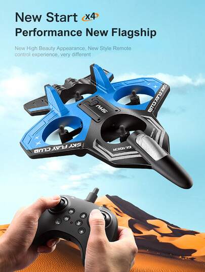 4DRC 2025 Latest S83 Remote Control Battle Drone With Handheld Controller And Gravity Sensor Remote Control. It Features One-Key Take-Off/Landing, 360° Rollover, And Hovering Flight. Additionally, It Is An EPP Foam Material Battle Plane/Illuminating Glider Drone, A Toy Drone Suitable For Both Men And Women.