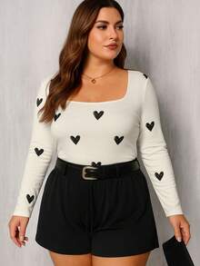 Women's Plus Size Shorts, Summer Style, Light And Loose - 黑色 - 查看 1