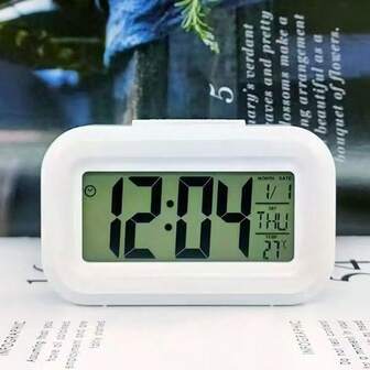 LED数字时钟电子屏幕闹钟桌面台钟家庭办公室背光贪睡日历温度钟