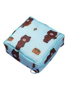 Cartoon Style Sanitary Napkin Storage Bag - 藍色 - 查看 3