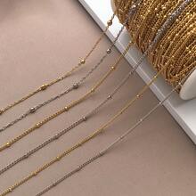 1meter Stainless Steel Satellite Bead Chains 304 Stainless Steel Ball Beaded Cable Link Chains Bulk For Jewelry Making DIY Craft - Multicolor - View 2