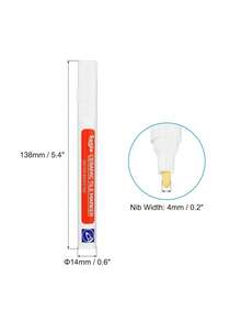 1/2 pièces Stylo marqueur imperméable - Outil d'écriture pour verrerie et marqueur de joint en silicone avec encre industrielle, stylo de peinture grattable pour bois/carrelage/réparations, pointe essuyable, fournitures pour fête d'Halloween et de Noël