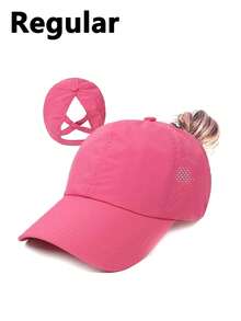 Gorra de béisbol unisex transpirable con agujero para coleta - Gorra deportiva de malla de secado rápido, con correa ajustable/cierre a presión, sombrero ligero de ala ancha con protección UV, banda transpirable, detalles reflectantes; ideal para correr, ciclismo, senderismo, golf, gimnasio, viajes, playa y uso casual; se adapta a coleta/moño bajo, plegable, ajuste cómodo minimalista, gorra de rendimiento ventilada, anti-sudor, gorra deportiva plegable de ajuste unisex - Multicolor - Ver 17