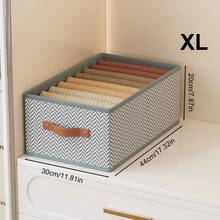 1 Pack Fabric Storage Bins For Shelves, Linen Storage Baskets For Organizing, Decorative Closet Bins For Clothes, Christmas Gift Storage