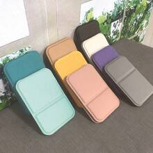 1个便携式极简化妆镜，可折叠，人造革材质，可调节桌面支架，高清穿衣镜，个人化妆小镜，补妆镜，适合宿舍和办公桌使用 - 彩色 - 查看 6