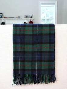 Long & Wide Scottish Tartan Plaid Shawl Wrap – Soft Cashmere Feel Winter Scarf, Outlander-Inspired Christmas Gifthalloween - 海軍綠格子 - 查看 7