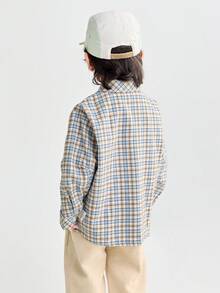 Balabala Jungen Hemd-Jacke 2025 Herbst - Karierter Knopf-Oberbekleidung