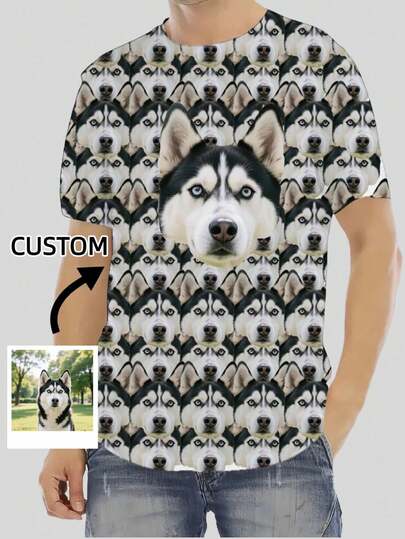 A Men's Personalized Print Shirt, A Unique Personalized Pattern As A Gift, A Custom Treasure Discovery, A Personalized Birthday Present, An Ideal Gift For Your Boyfriend, Suitable For Daily Use, Valentine's Day, Anniversary, Birthday. A Custom Printed Shirt That Will Make Your Boyfriend Shed Tears Of Joy.