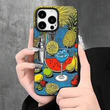 Fundas y carcasas protectoras para teléfono con diseño de piña y orificios grandes. Compatibles con phone 16 Pro Max, 16, 15 Pro, 14, 14 Plus/14 Pro Max, 13, 13 Pro, 12 Pro, 11/11 Pro. Regalos para cumpleaños y festividades - Blanco - Ver 8