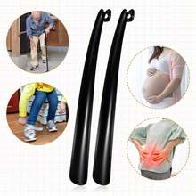1pc Shoe Horn Long Handle,17" Long Shoe Horn, Plastic Shoes Horns,Black Shoehorn,Boot Shoes Helper For Men Women Kids Seniors - Multicolor - View 4