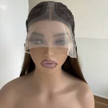 Long Wavy Natural Hairline Women Ombre Blonde Daily Wear Heat Resistant Synthetic Hair 13X4X1 Inch Glueless T Lace Front Wigs Soft