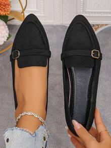 Black Suede-round Button