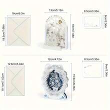 1 套 3D 圣诞贺卡、圣诞礼品卡、送给她的节日礼物、浪漫色彩、装饰卡片、家居装饰、包含圣诞树、乡村元素、可折叠装饰祝福和感恩卡、桌面装饰