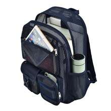 Mesh Backpack 36L Large Heavy Duty Casual Daypack For School And Outdoor Activities With Inner Laptop Compartment, Durable Polyester Material - 海軍藍27L - 查看 4