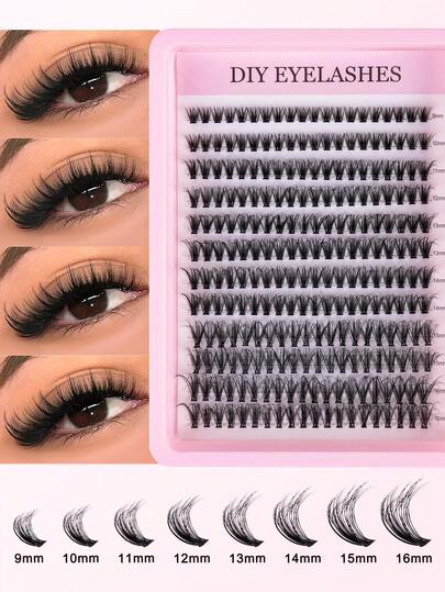 240 Tufts, 12 Rows Of Large Capacity, 30D 40D 50D 60D 80D, Tufted False Eyelashes, Naturally Dense, Easy To Wear, And Reusable, Essential For Family Gatherings And Everyday Dates. Lash Clusters, Eyelash Clusters, Individual Eyelashes, Lashes, Fake Lashes