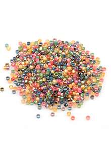 1 包（约 1200 颗）复古彩虹玻璃种子珠，适用于 DIY 工艺品、手镯、珠宝制作配件、美术用品、缝纫珠、装饰珠