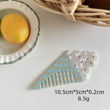 新款独特设计水果造型发梳，趣味冰淇淋汉堡梳，可爱彩色发梳，女士美发造型套装，理发沙龙美容旅行必备，美发工具及发饰