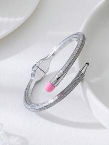 1 Stück zarter künstlerischer Bleistift-Armreif, mehrere Farben geeignet für Frauen, Feierlichkeiten, Partys, Geschenk für Freunde und Lehrer - Armband - Übersicht 3