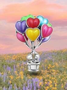 1 mặt dây chuyền hình khinh khí cầu bằng bạc sterling 925 sáng bóng, thích hợp để tự làm vòng tay và làm trang sức nữ. - Phong cách 6 - Xem 8