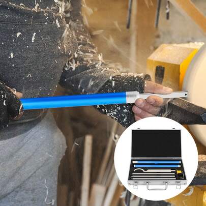 Premium Carbide Wood Turning Tools Set – 4-Piece Lathe Chisel Kit With Replaceable Blades & Aluminum Case For Roughing, Finishing & Hollowing