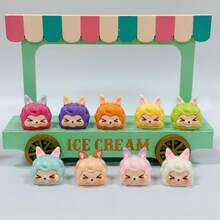 10 piezas de cuentas decorativas con forma de cabeza de conejo de colores tipo macarrón, decoraciones de resina con diseños lindos en varios colores, adecuadas para manualidades como llaveros DIY, cadenas para teléfonos móviles y cadenas para bolsos