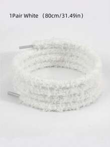 1双毛茸茸可爱INS风蕾丝休闲鞋带 - 彩色 - 查看 14