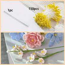 [DIY Craft Supplies]Floral Wrapping Paper, Stamen Faux Flower, 5pcs Floral Tape For Bouquets And Crafts, 30 Yards Each, Non-Waterproof Adhesive For Wood, Plastic, Glass, And Fabric – Dark Green/Light Green Paper-Based Tape For Stem Wrapping And Gift Packaging, Weddings, Birthdays