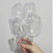 2 /4 Pink Tulip Watering Balls, Narrow Outlet Design Can Prolong The Dripping Time, Suitable For Indoor And Outdoor Plant Self-Watering Incubators.