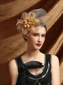 1 Pc Fascinator Hats Pillbox Hat Kentucky Derby Hats With Veil For Women Tea Party Bridal Wedding Halloween Church, Autumn, Top Hat, Rave, Halloween Accessories, Bride To Be, Tiny Hats, Mini Fascinator, Mini Top Hat , Mini Cap, Gifts