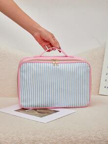 Bolsa de maquillaje de gran capacidad, organizador de maquillaje, bolsa de almacenamiento de maquillaje, bolsa de lavado, bolsas de almacenamiento, regalo esencial de Año Nuevo, esencial para la temporada de apertura y viajes, esencial de universidad de otoño, bolsa de viaje de vacaciones para mujeres