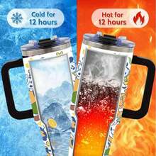 [Authorized]1pc Large Capacity Thermal Tumbler With Handle & StrawMickey Mouse And Friends Vintage Style Water Bottle - Retro Cartoon Characters, Durable And Leak-Proof, Perfect For Travel, School, And Outdoor Activities, Unique Gift IdeaSuitable For Women, Students, Office, Travel, Car - Perfect Gift For Animal Lovers, Travel Drinkware, Cartoon Drinkware