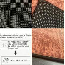 可水洗轻便现代几何图案地毯，米色/棕色/黑色/灰色可选 - 超长款，适用于走廊、客厅、卧室、办公室 - 涤纶材质，奢华家居装饰，客厅、浴室、厨房装饰地毯