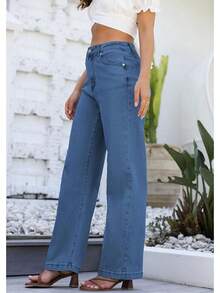 Jeans High Waisted Straight Leg Loose Jeanshalloween - Jeans Blue - View 4