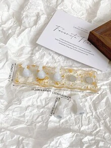 Paleta de arte de uñas con rhinestones acrílicos, lámina de oro, soporte para pinceles, puntas de práctica de uñas, cuentas de cristal de resina y decoración de flores láser - Kit DIY para salón en casa, novia, San Valentín, madre, hermana, novia