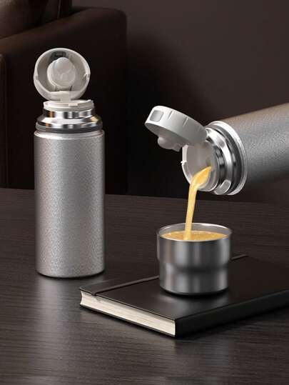 1 Stück 450ML Titan Vakuumisolierter Becher, tragbarer Teebecher, antibakteriell & gesund, Geschäfts- & Luxus-Geschenkwasserflasche