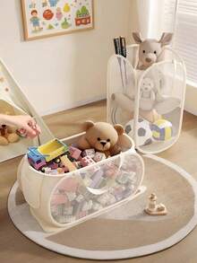 1 giỏ đựng đồ giặt lớn có thể gấp gọn, thích hợp để đựng đồ dùng cho trẻ sơ sinh, sắp xếp quần áo và đồ chơi, giỏ lưới gấp gọn, thoáng khí, chắc chắn, tiết kiệm không gian, tiện lợi cho việc giặt giũ và mang theo đồ dùng cho trẻ sơ sinh, giỏ du lịch gấp gọn. - Nhiều màu - Xem 3