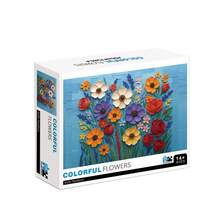 成人 1000 片拼图玩具，用于家居装饰，彩色花朵、猫头鹰、贝壳海星艺术品玻璃拼图生命之树拼图，70x50 厘米大尺寸家庭白色拼图玩具，适合新年情人节圣诞节生日礼物