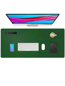 Extra Large Mouse Pad, Writing Pad, Office Desk Mat, Desktop Protector, Waterproof PU Leather + Non-Slip Velvet, Multiple Sizes Available In White, Black, Pink, Apricot, Blue, Purple, Yellow, Green, Coffee, Gray, Light Gray, Gaming Desk Mat, Desk Protector Pad, Multiple Colors, Office, Student, Study Desk, Long Desk Mat, Home Decor Pad, Scratch-Resistant, Anti-Glare Leather, Coffee Table Mat, Laptop Protective Pad, Waterproof, Reusable, Extra Long Extra Large, Easy To Clean, Office Supplies, Study Home Goods