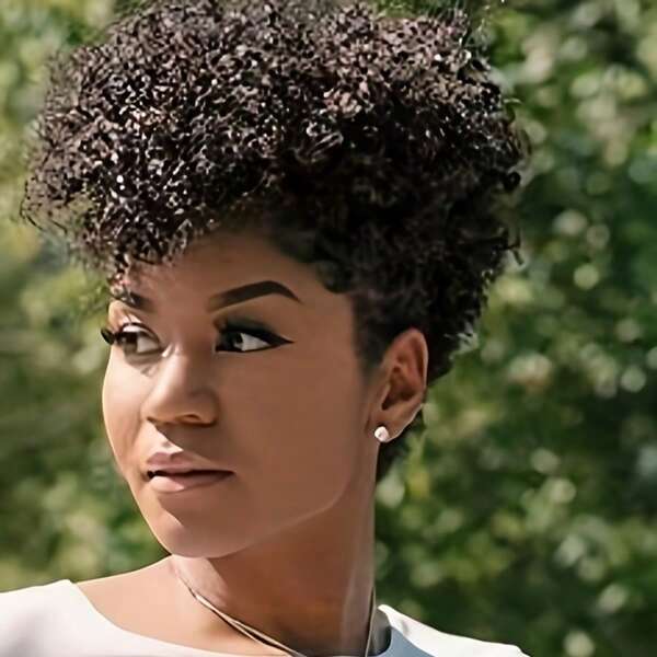 Chic Curly Pixie Cut Wig With Bangs -Human Hair, Rose Net Cap For Women, Perfect For Mother'S Day, Natural Hair Texture, Stylish Haircut|Curly Hair Texture|Human Hair Wig