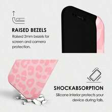 Cheetah Print All Over Print Mobile Phone Case For IPhone 17 Air 16 15 14 13 12 11 Pro Plus X XS Max Cellphone Protective Cover, Cute Leopard Case For Women, Luxury  Retro Cool Animal Print Matte Surface Design, Aesthetic Pattern Slim Hard Shell Plastic Cover, White - Hồng - Xem 4