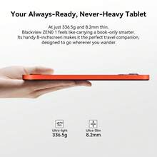 Blackview ZENO 8英寸平板电脑，带SIM卡槽，Android 15游戏平板电脑，配备可拆卸支架，4GB+64GB，8英寸双卡双待4G LTE和5G WiFi，90Hz高清显示屏，支持Widevine L1和GPS