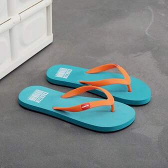 Herrflip-flops, exklusiva halkfria, luktresistenta sandaler, trendiga gummiskor med tjock sula för utomhusbruk