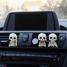 Halloween  Skull Aromatherapy Clip - Decorative Statue For Car/Home Holiday Decor