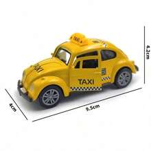 1:43 Mini Alloy Beetle Car Taxi Model Collection Decor Pull-Back Simulation Diecast Classic Car Vehicles Model (Minor Flaws ) - Multicolor - View 9